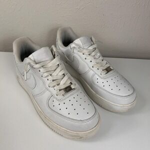 Nike Air Force 1 Low Shoes Mens Size 7 White Leather AF1 Casual Sneakers